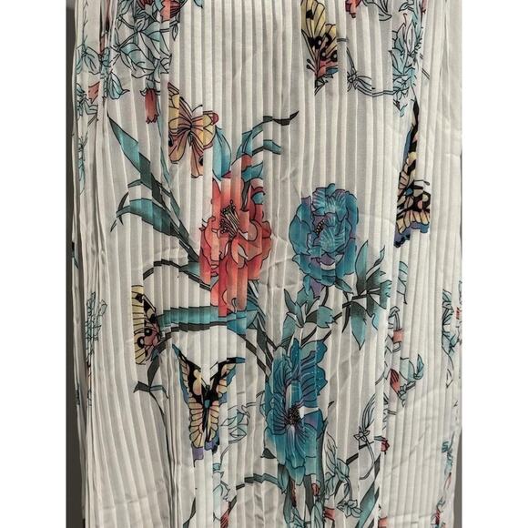 In Bloom By Jonquil Chemise Gown Medium Floral Butterfly Pleated Chiffon summer - Picture 2 of 6